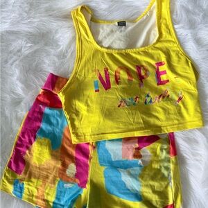Colorful Kids Tank Top and Shorts Set